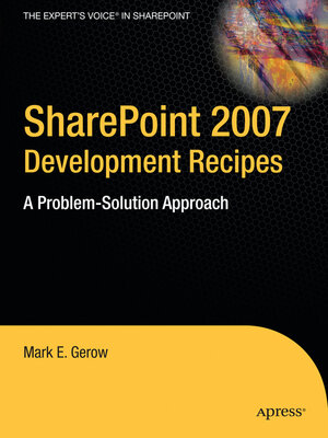cover image of SharePoint 2007 Development Recipes